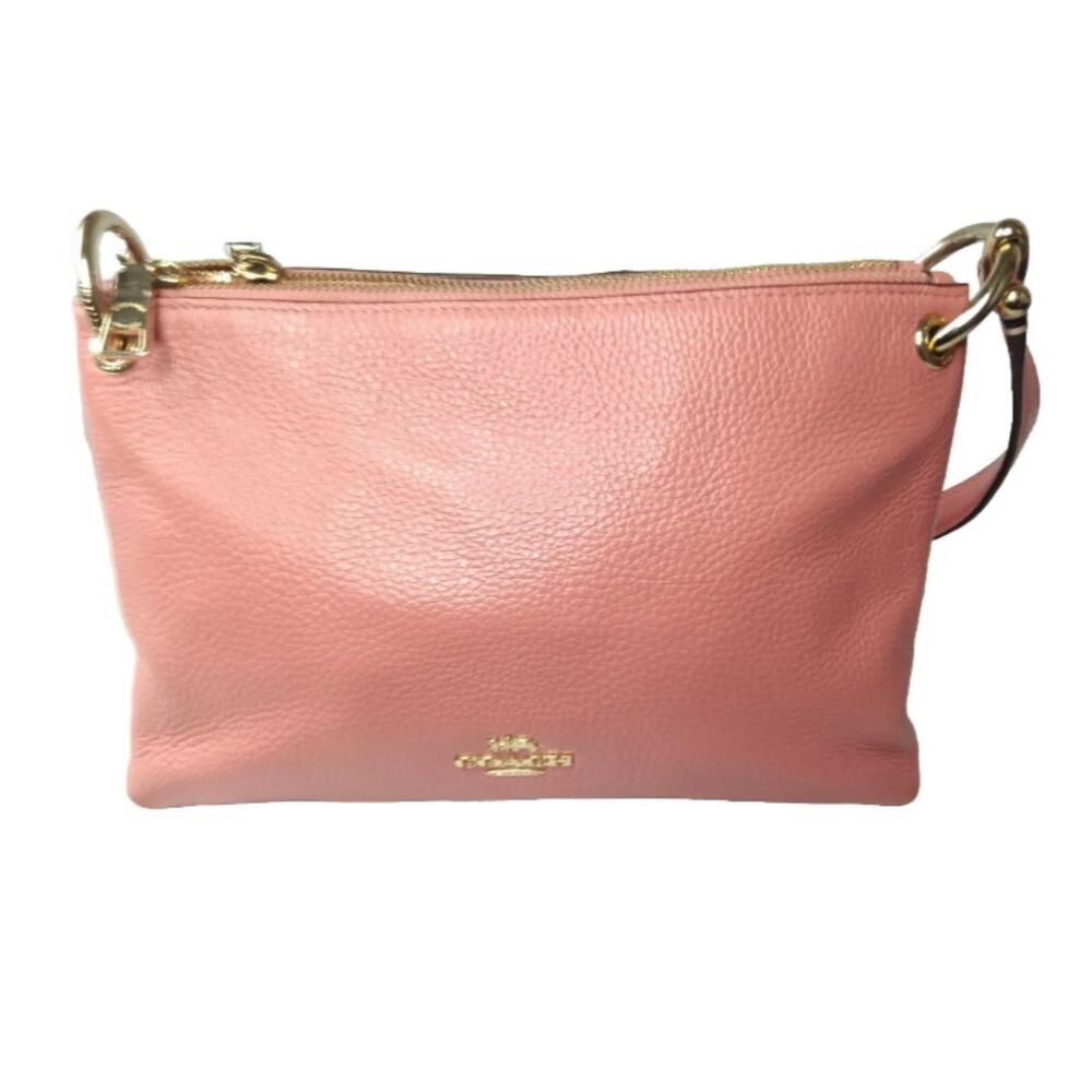 Coach Crossbody Double Zip Coral Leather MIA Bag F76645 MSRP $328